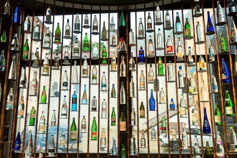 Pont en Royans. Bottles of water museum. Isère. Auvergne-Rhone-Alpes. Vercors regional natural park