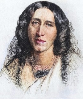 George Eliot, pseudonym of Mary Ann Evans (1819-1880) . English writer, poet and critic. Etching