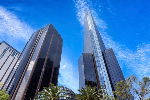 Mexico City Financial Center buildings that host insurance companies, banks, financial institutions