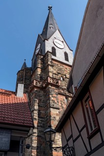 Church of Our Lady, bell tower, Gothic hall church, Old Town, Friedberg, Wetterau, Hesse, Germany