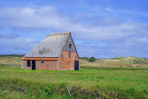 Boet, schapenboet van Hopman, traditional sheep barn at nature reserve De Nederlanden in National