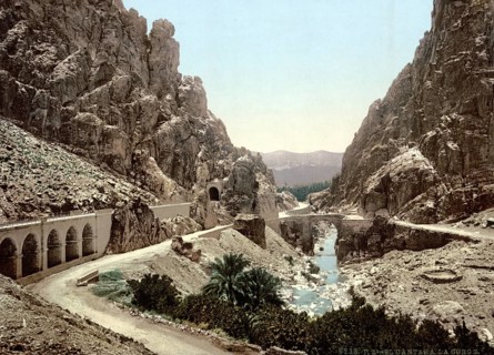 The Gorge, El Cantara, Algeria, ca 1890, Historical, digitally restored reproduction from a 19th