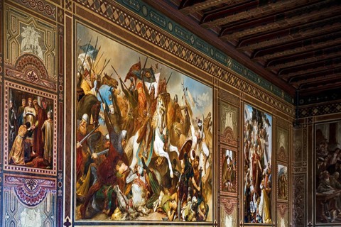 Cycle of murals in the Kaisersaal Goslar in the spirit of Borussian historiography by Hermann