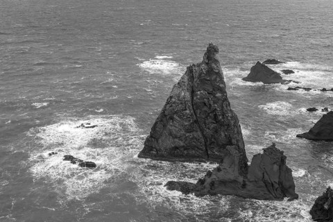 Rock formations in the Atlantic Ocean, volcanic peninsula, Ponta de São Lourenço, Ponta de Sao