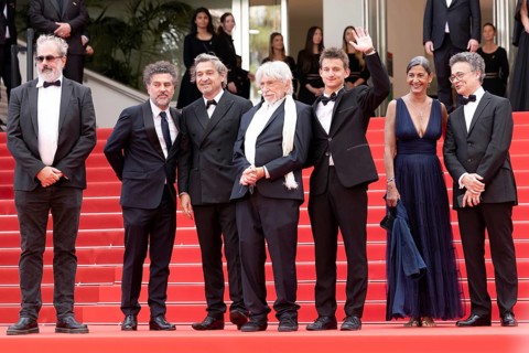 Cannes, France - 22.5.2024: Gustave de Kervern, Frédéric Niedermayer, Louis-Do de Lencquesaing,