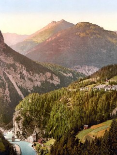 Finstermünz, Tyrol, former Austro-Hungary, today Austria, c. 1890, Historic, digitally restored