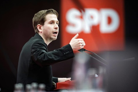 Kevin Kuehnert, SPD-Generalsekretaer, aufgenommen im Rahmen des Bundesparteitages der