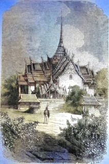 Pagoda in Bangkok, Thailand, 1876 / Pagoda in Bangkok, 1876, Historisch, historical, digital