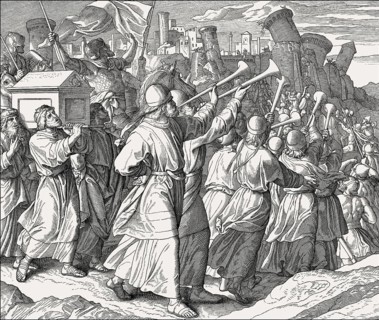 Battle of Jericho, Old Testament, by Julius Schnorr von Carolsfeld, 1860