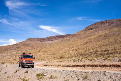 4x4 Campern, Rio Punilla, Los Nacimientos, Catamarca Province, Argentinien
