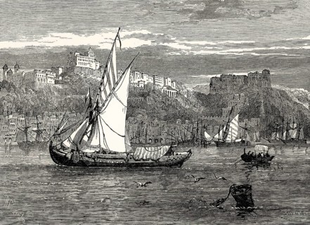 Historical view of Porto, 18th century, From British Battles on Land and Sea, by James Grant