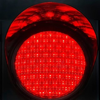 red traffic light, Bonn, North Rhine-Westphalia, Germany
