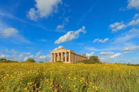 Temple of Hera or Temple E, Selinunte Archaeological Park, Selinunte, Trapani district, Sicily,