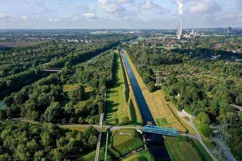 Essen, North Rhine-Westphalia, Germany - The Emscher has been completely free of wastewater since