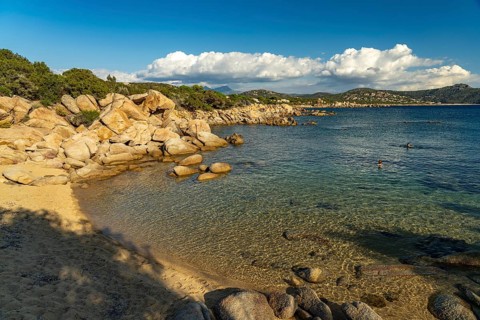 Rocks on Cala di Riccu beach near Tizzano, Sartene, Corsica, France