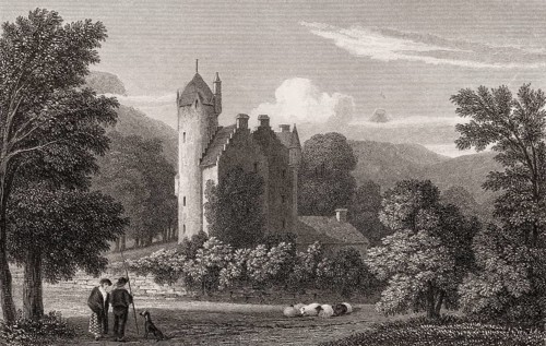 Grandtully Castle, Grandtully, Perthshire, 19th century, from Modern Athens by Th. H. Shepherd