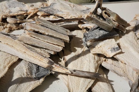 Dried stockfish, cod, bacalhau, Portugal