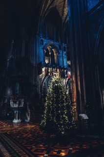 St patrick cathedral in Dublin at Christmas time in Ireland