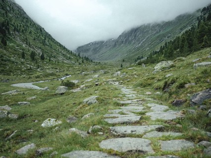 Historical sower's path along which Holocaust survivors travelled from Austria to Italy in 1947 in