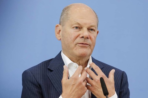 Olaf Scholz (SPD), Federal Chancellor, on his way to the Federal Press Conference, bpk, Federal
