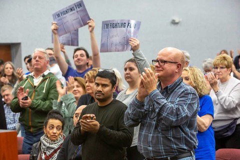 Warren, Michigan USA - 29 March 2025 - The Michigan Democratic Party hosted a 'People's Town Hall.'