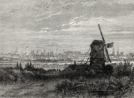 Historical view of Copenhagen, 18th century, From British Battles on Land and Sea by James Grant