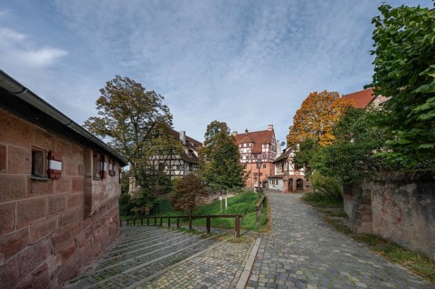 Hallerschloss and Imhofbau, already mentioned around 1200, Kirchenberg 11, Nuremberg-Mögeldorf,