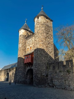 Helpoort city gate, medieval gate of the Maastricht fortification wall, the Netherlands