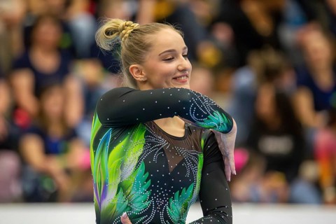 German Gymnastics League (Bundesliga) for woman, 1st competition day 2025 in Mannheim***Karina