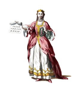 Historical clothing, fashion over time, Calliope (1757-1772), Calliope is the oldest and wisest of