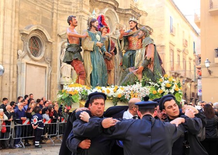 Sicily, Trapani, Good Friday mystery procession La Processione dei Misteri, during the procession