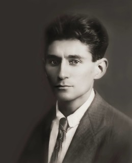 Portrait of Franz Kafka, 1883 – 1924, German-speaking Bohemian novelist, digitally edited according