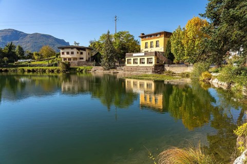 Lake Lago di Canzolino in Valsugana, Trentino, Italy