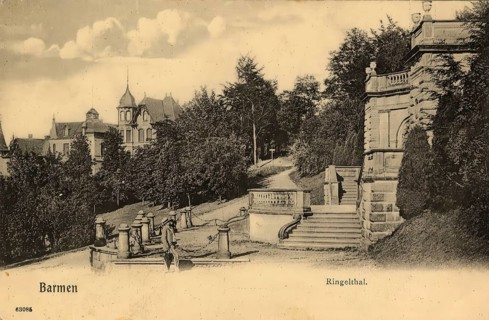Historical postcard, picture postcard, Ringeltal, Barmen, today Wuppertal, North Rhine-Westphalia,