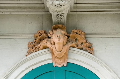 Detail, Schloss Wilhelmsthal, Wilhelmsthal Palace, Calden, Hesse, Germany