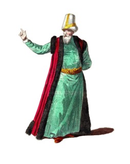 Historical clothing, fashion over time, The ceremonial dress of the Grand Vizier in 1700, digitally