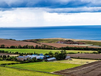 Scottish fields and farms, Southeast Scotland, UK