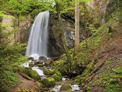 Waterfall, Finstersee, Canton Zug, Switzerland
