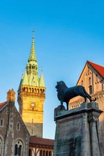 Braunschweig Lion on Burgplatz, Braunschweig, Lower Saxony, Germany