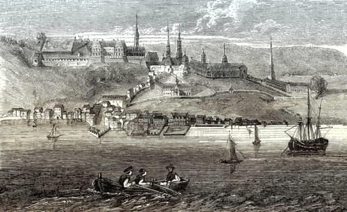 Old view of Quebec, Canada, 19th century