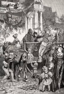 A medieval mystery play, Germany, Europe, 16th century