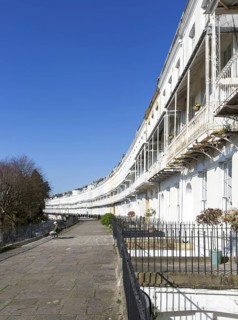 Georgian houses in Royal York Crescent, Clifton, Bristol, England, UK completed 1820 architect