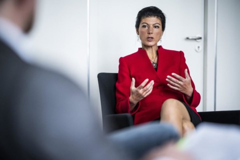 Sahra Wagenknecht is a member of the German Bundestag and founder of the BSW party, pictured here