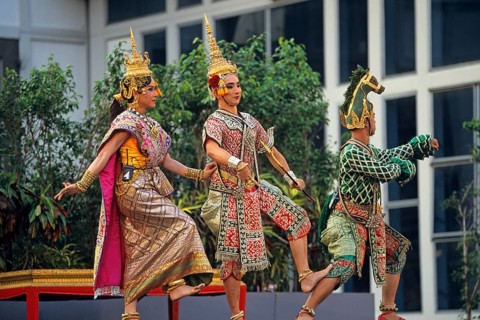 Thai drama performance, Bangkok, Thailand, December 2002, vintage, retro, old, historical