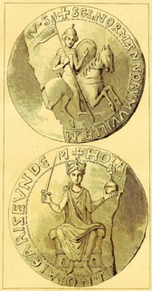 Seal of Norman William the Conqueror, William the Conqueror, victory at Hastings in 1066, front and