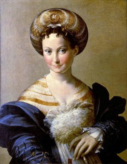 Turkish Slave, Portrait of a Young Woman, Schiava turca, a painting by the Italian Mannerist