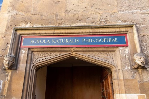 Entrance, old door, Schola Naturalis Philosophiae, Bodleian Library, inner courtyard, Old Schools