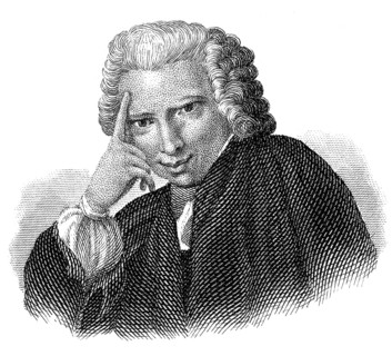 Portrait of Laurence Sterne, 1713 - 1768, an English writer of the Enlightenment, Portrait von