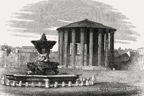 Tempel der Vesta, Roman Forum, Ancient Rome, Reconstruction