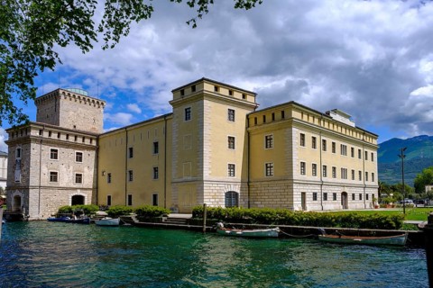 Rocca del Garda moated castle, Riva del Garda, Lake Garda, Trentino, Trentino-Alto Adige, IItaly